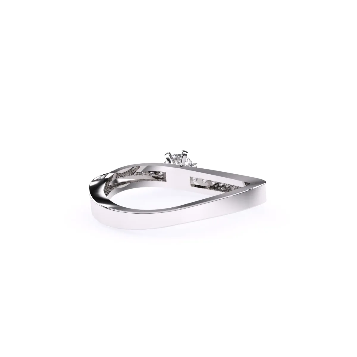 Modern Round Diamond solitaire Ring