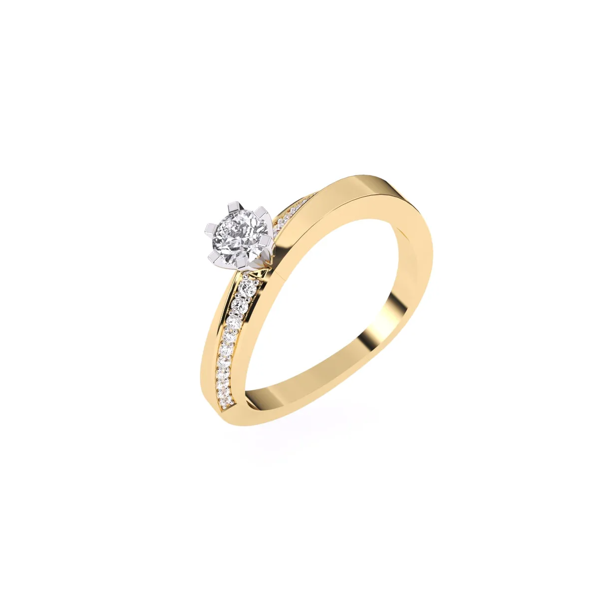 Modern Round Diamond solitaire Ring