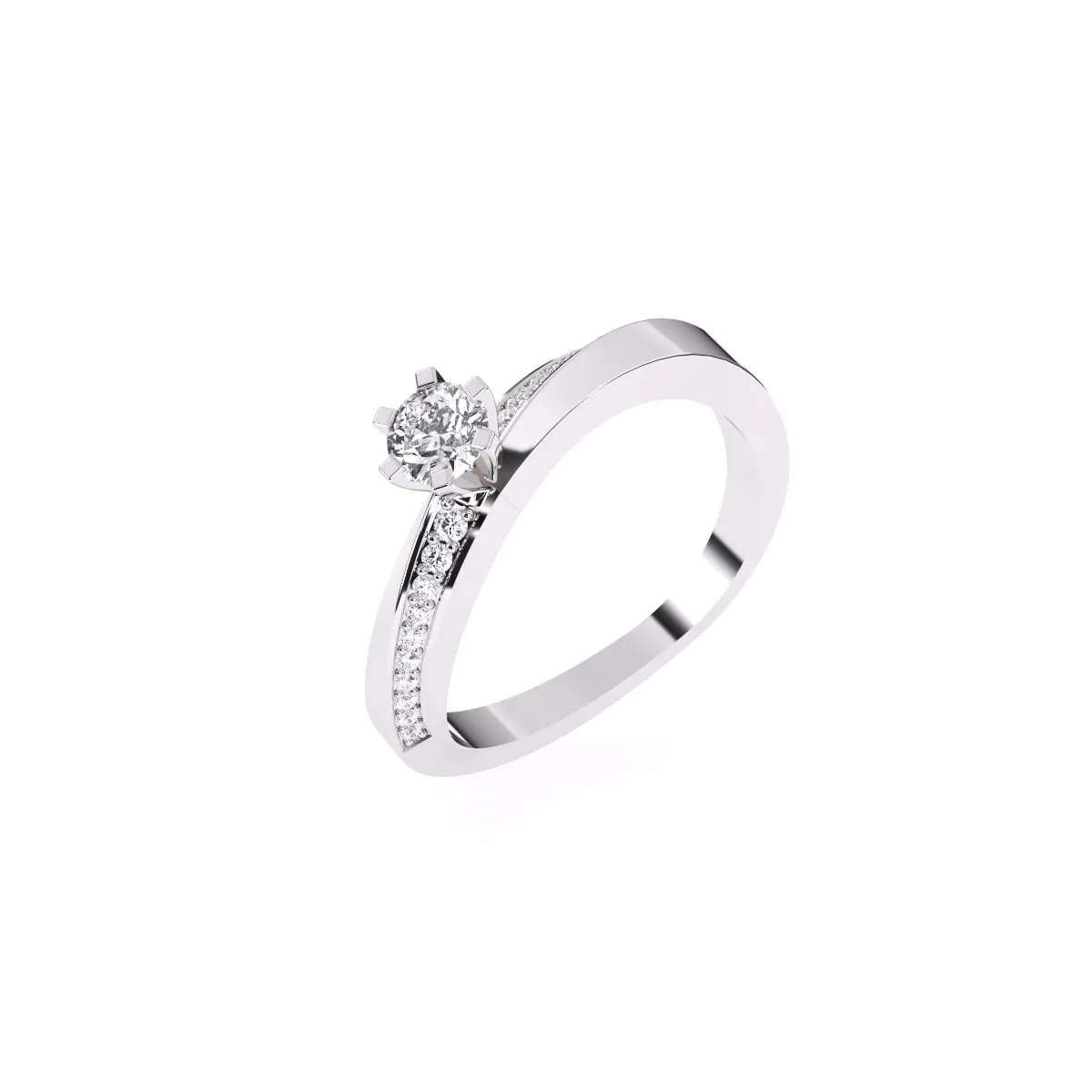 Modern Round Diamond solitaire Ring