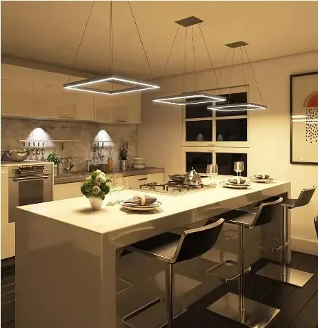 Modern Square Pendant Light DIY Creative Suspension Chandelier