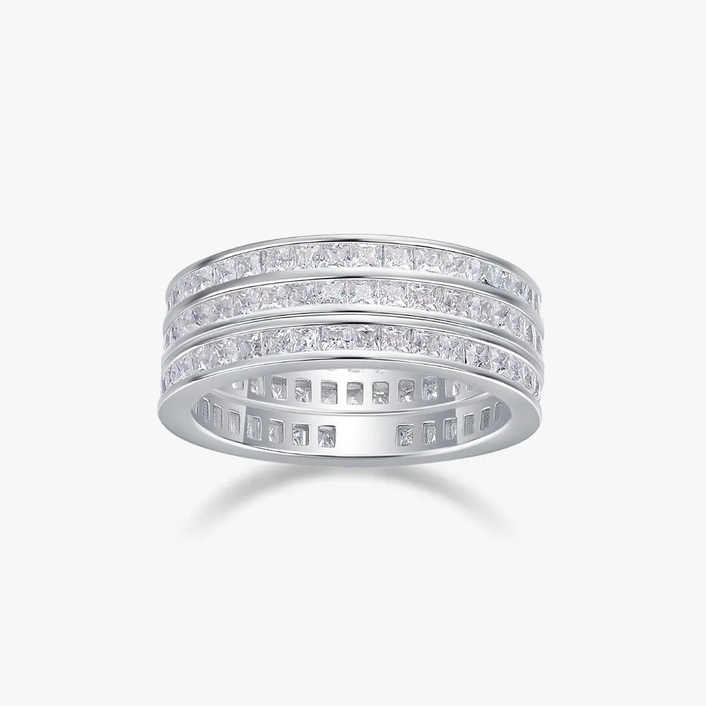 Moissanite S925 Separable Baguette Cut Ring