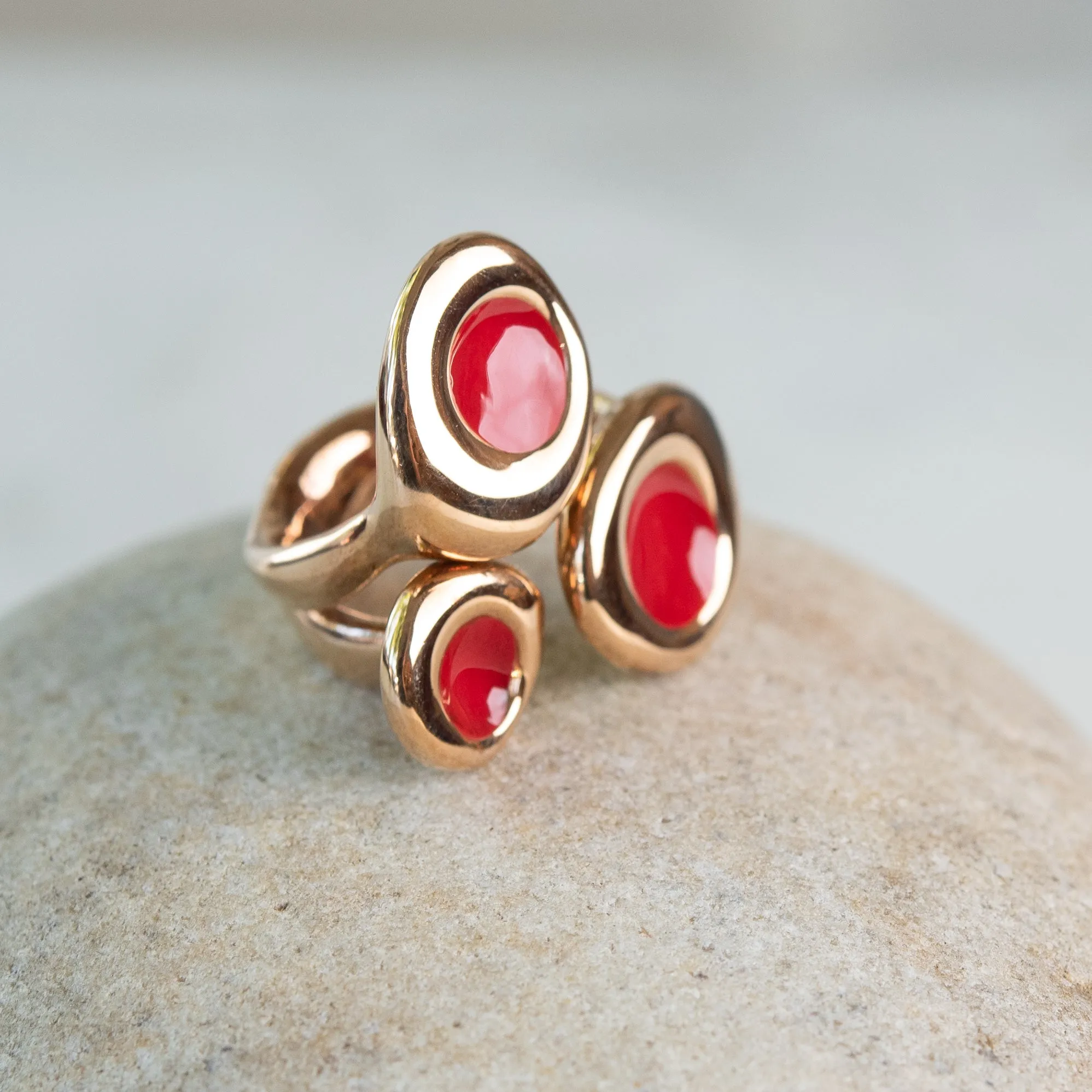 Monica Castiglioni Spatusce 06 Bronze & Enamel Ring