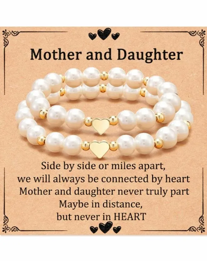 Mother and Daughter Natural Pearl Bracelets