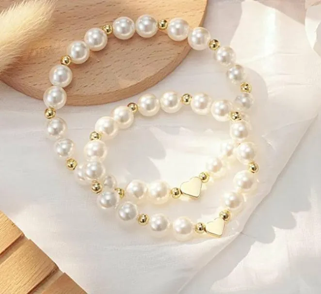 Mother and Daughter Natural Pearl Bracelets