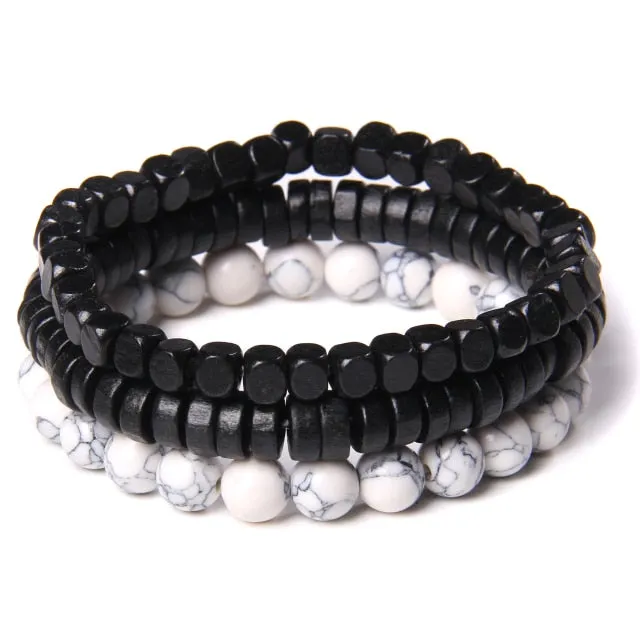 Natural Labradorite Bracelets Set