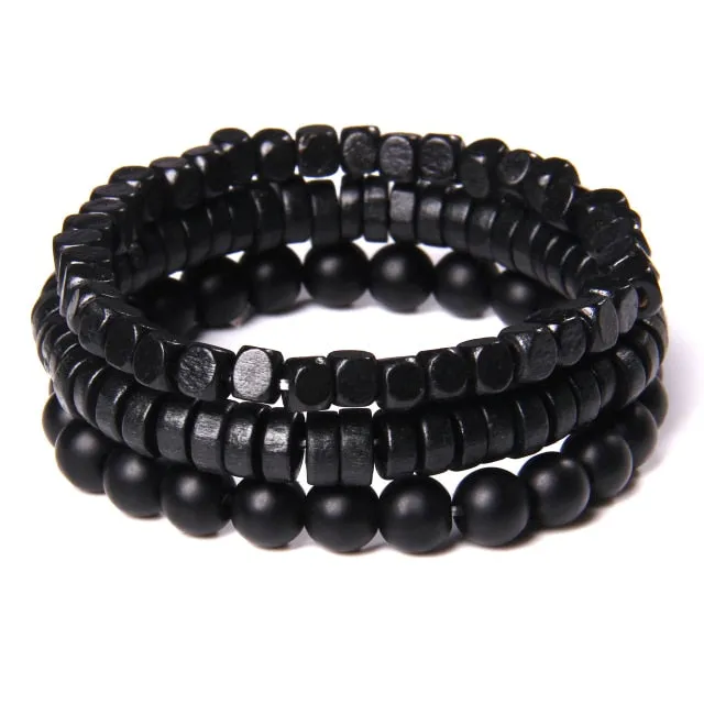 Natural Labradorite Bracelets Set