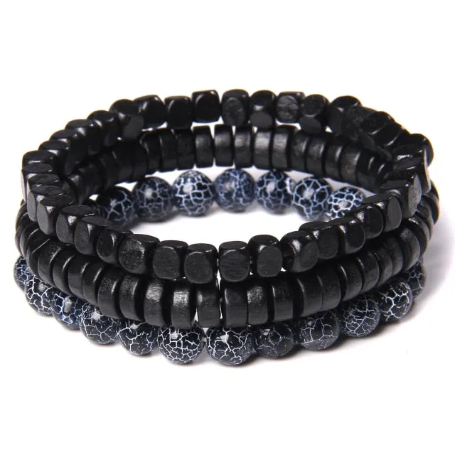 Natural Labradorite Bracelets Set