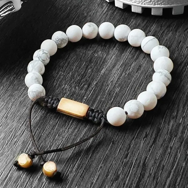 Natural Lava Stone Bead Bracelet