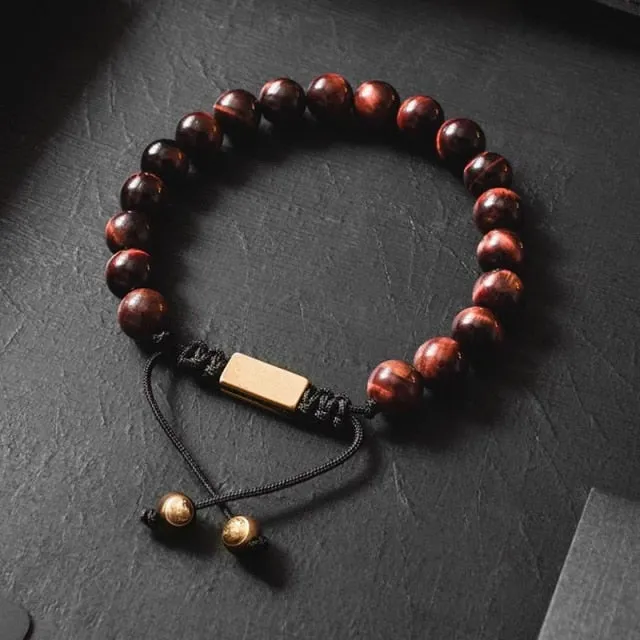 Natural Lava Stone Bead Bracelet