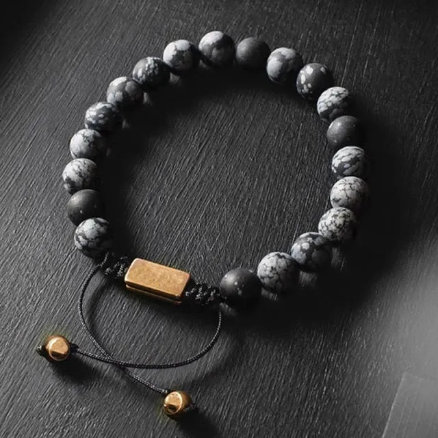 Natural Lava Stone Bead Bracelet
