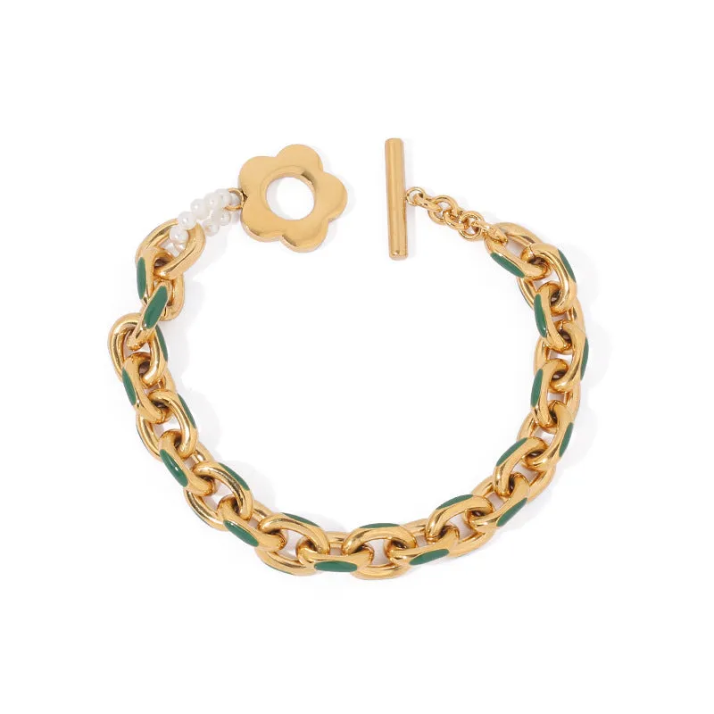 Natural Real Pearl Fashion Temperament Punk Bracelet Bracelet