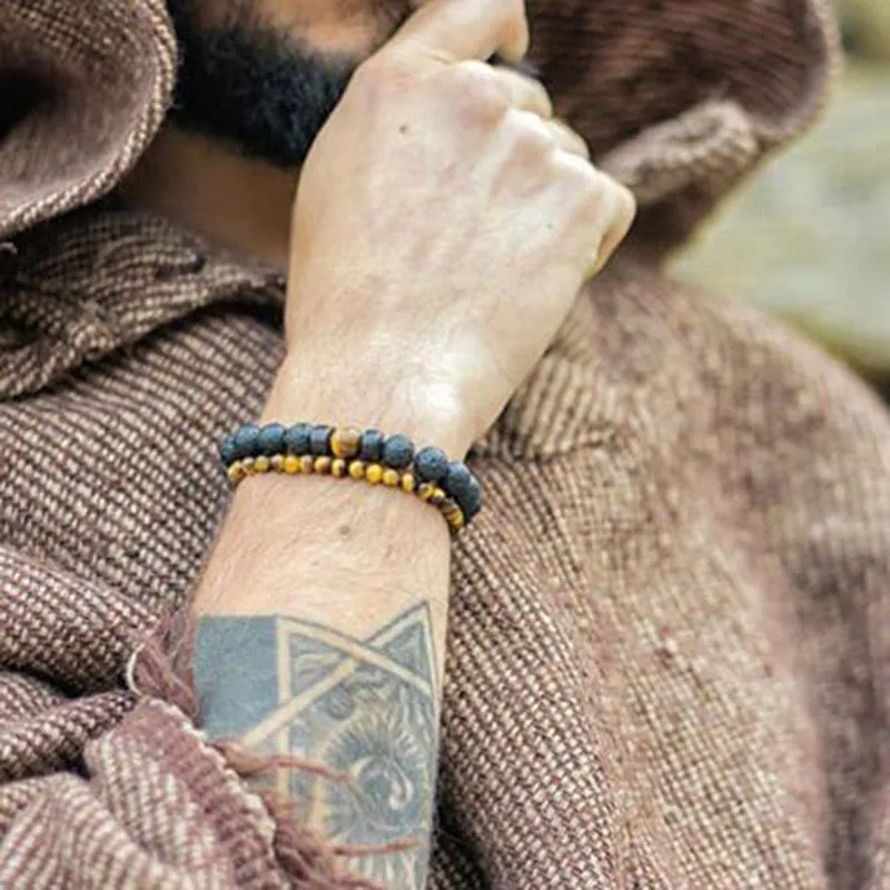 Natural Stone Beaded Bracelet
