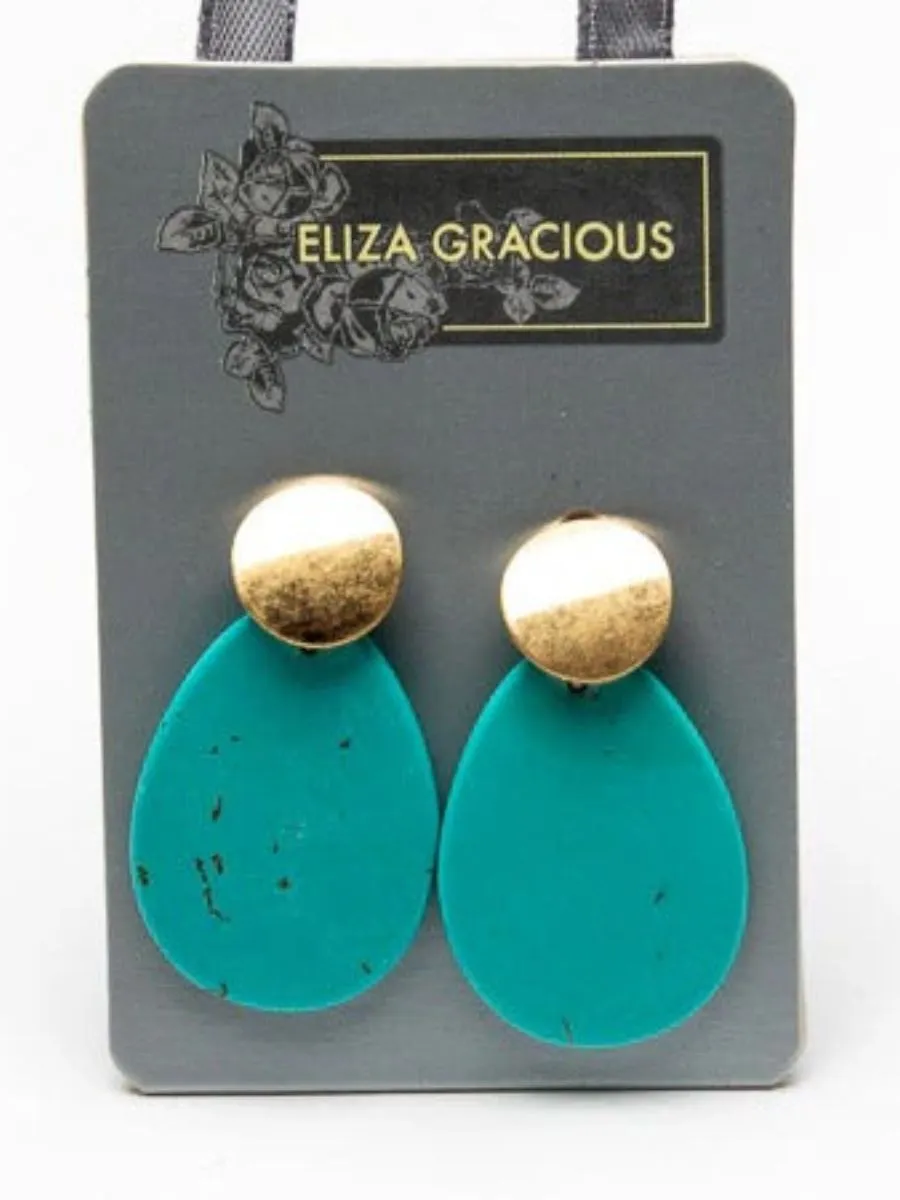 Natural Teardrop Shaped Earrings