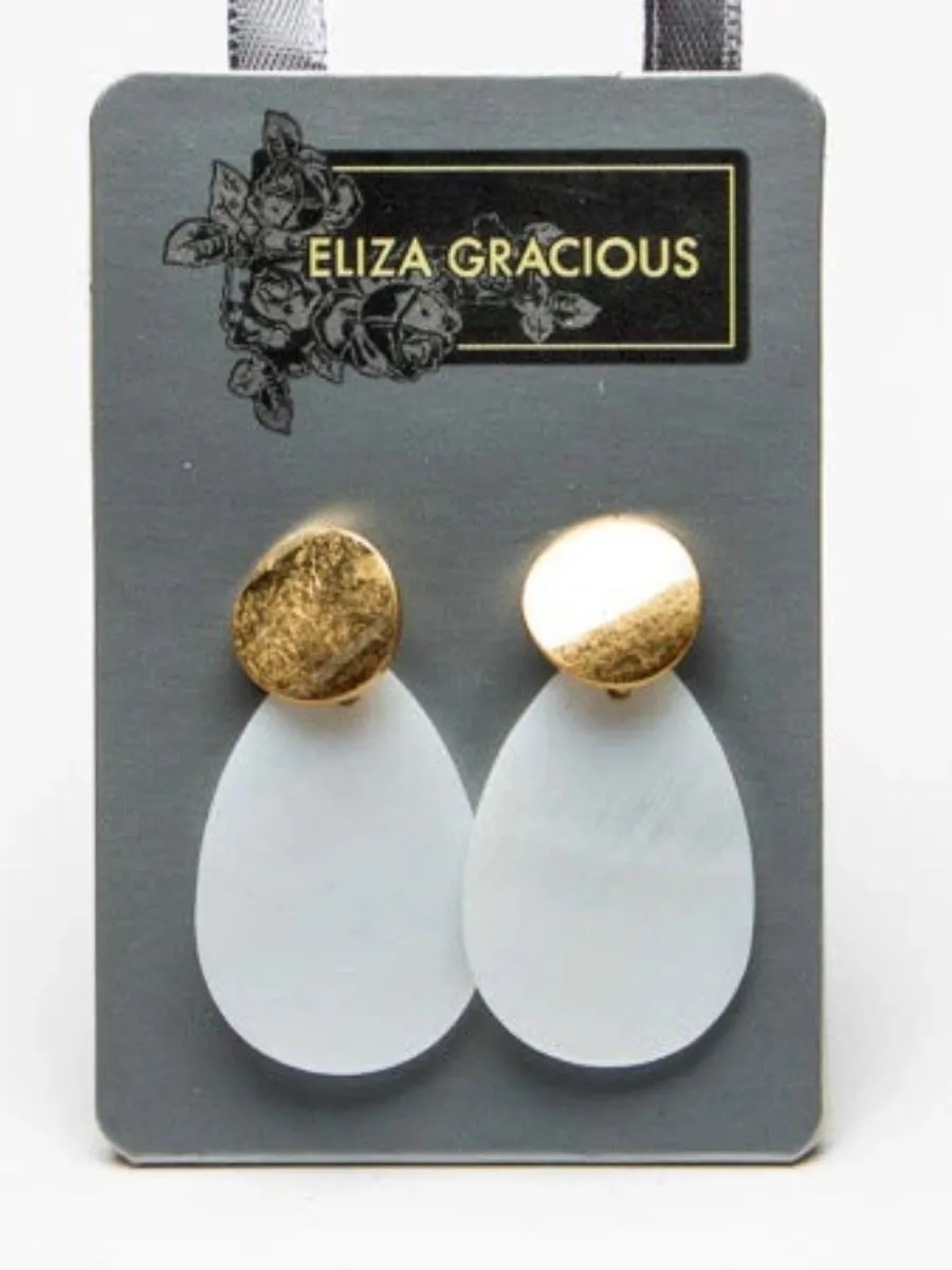Natural Teardrop Shaped Earrings