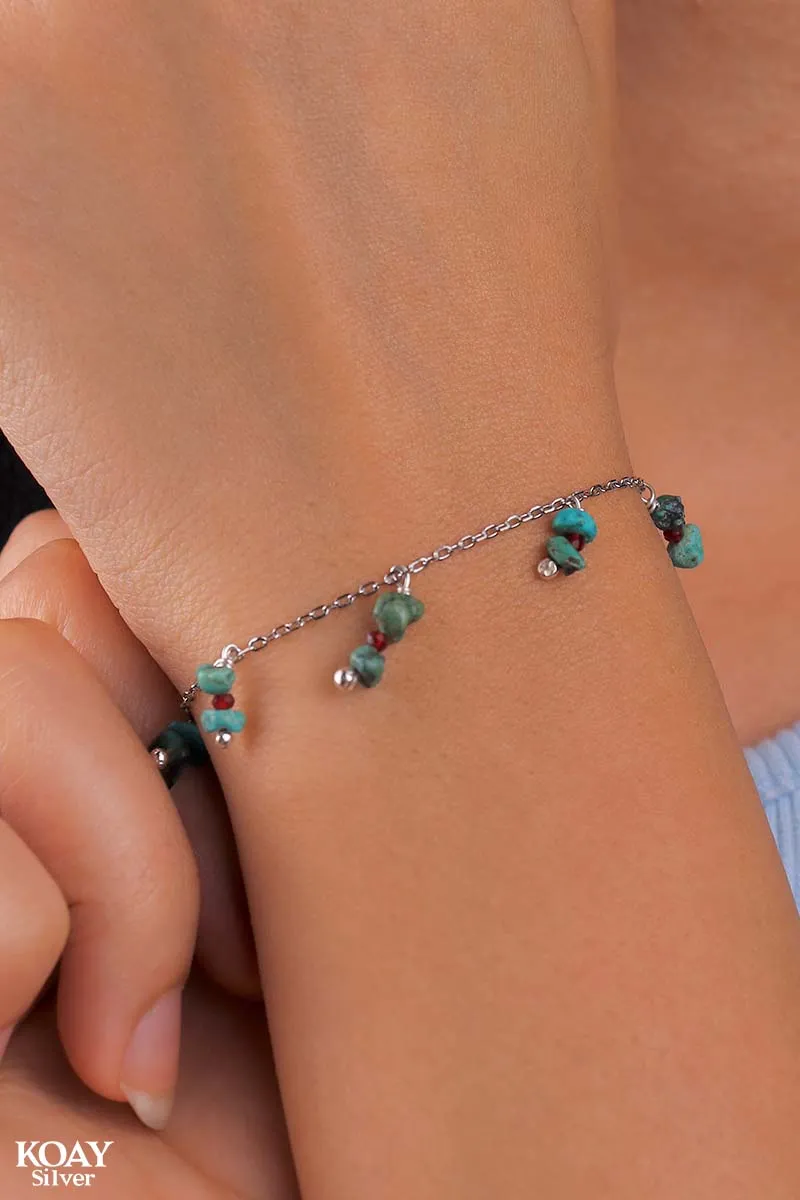 Natural Turquoise Stones Bracelet