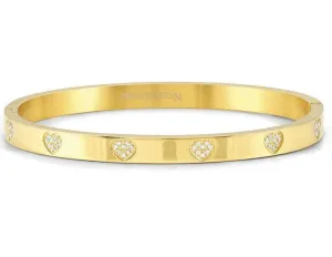 Nomination Gold Cubic Zirconia Heart Bangle