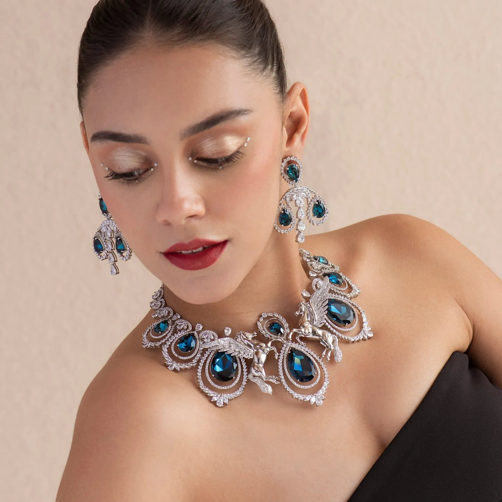 Ocean - Eyed 92.5 Silver Necklace