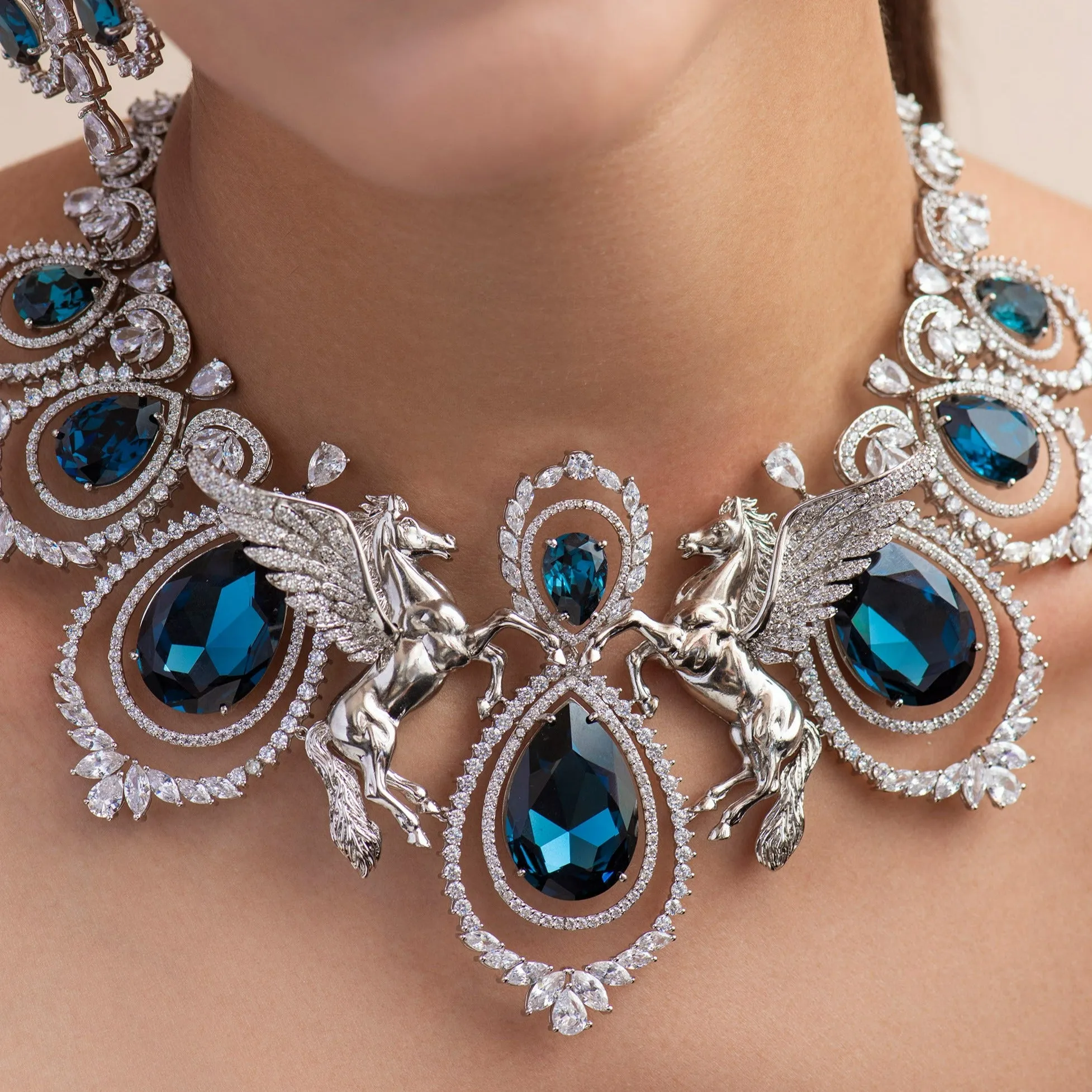 Ocean - Eyed 92.5 Silver Necklace