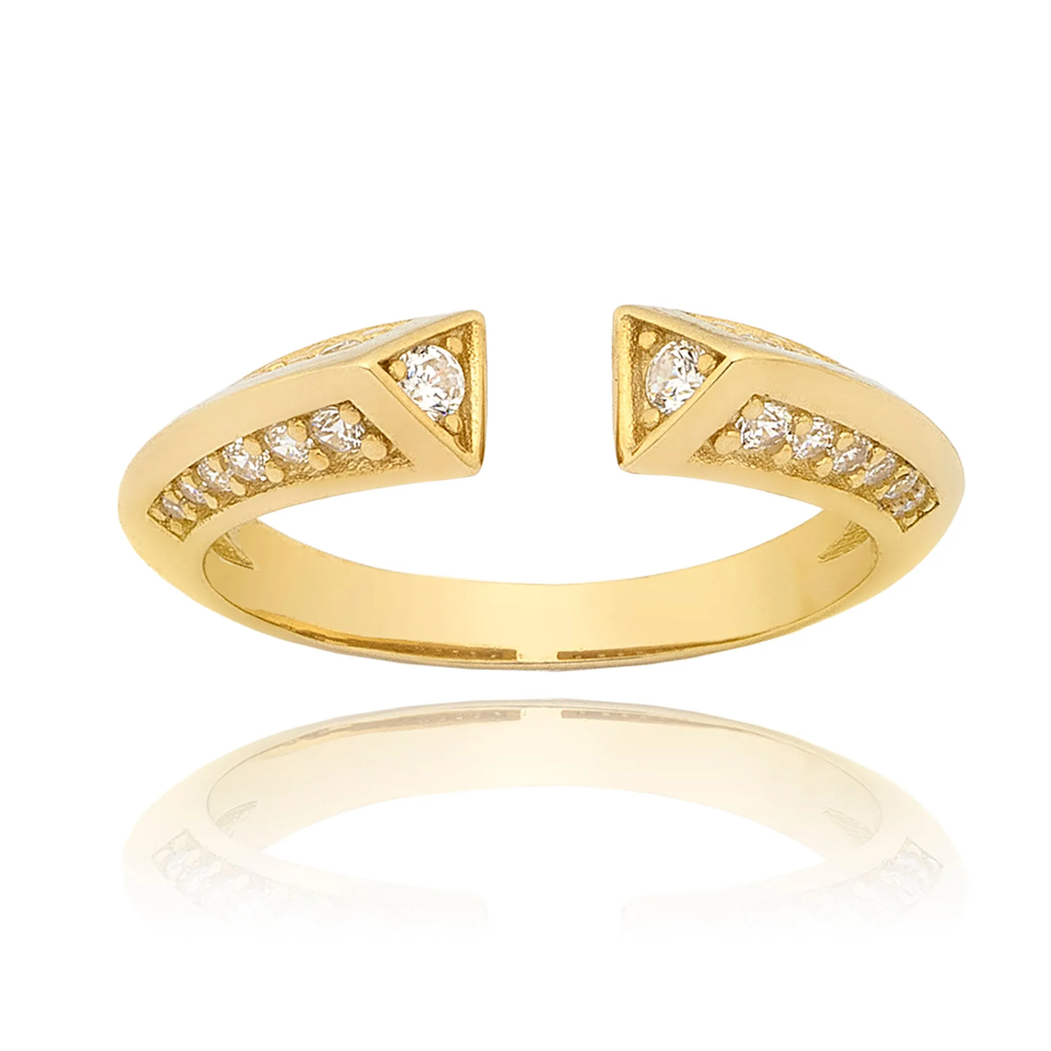 Open Face Modern Triangle Ring