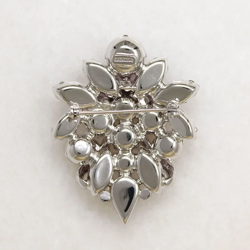 Orchid-Colored Crystal Eisenberg Brooch
