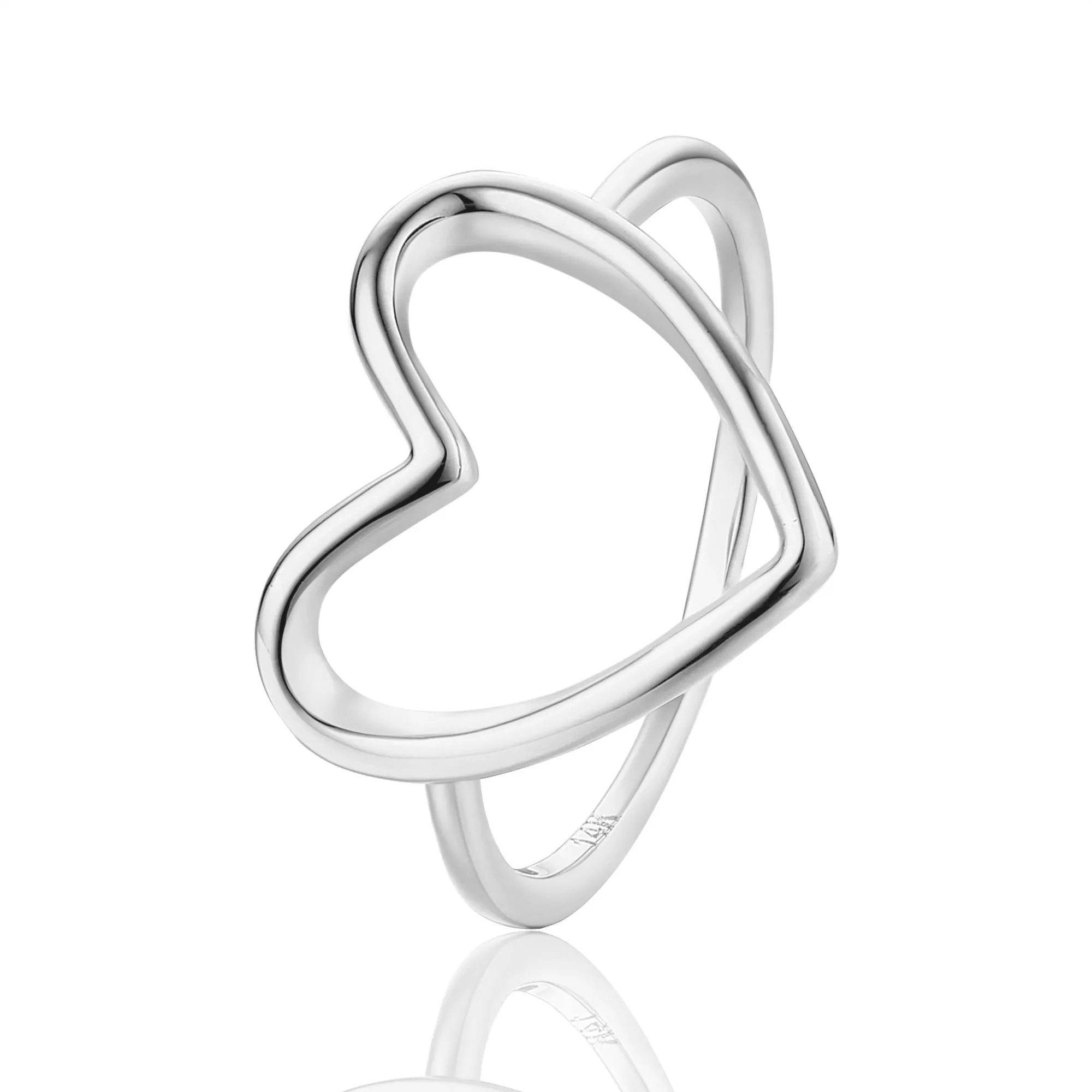 Orchid Gems Gold Halo Heart Ring