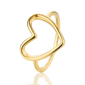 Orchid Gems Gold Halo Heart Ring