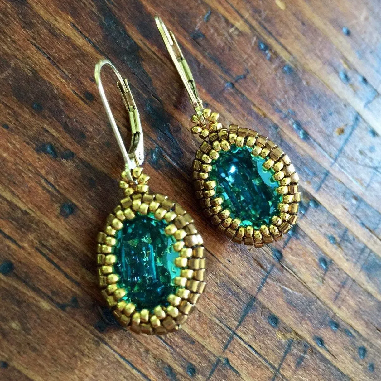 Oval Crystal Earrings