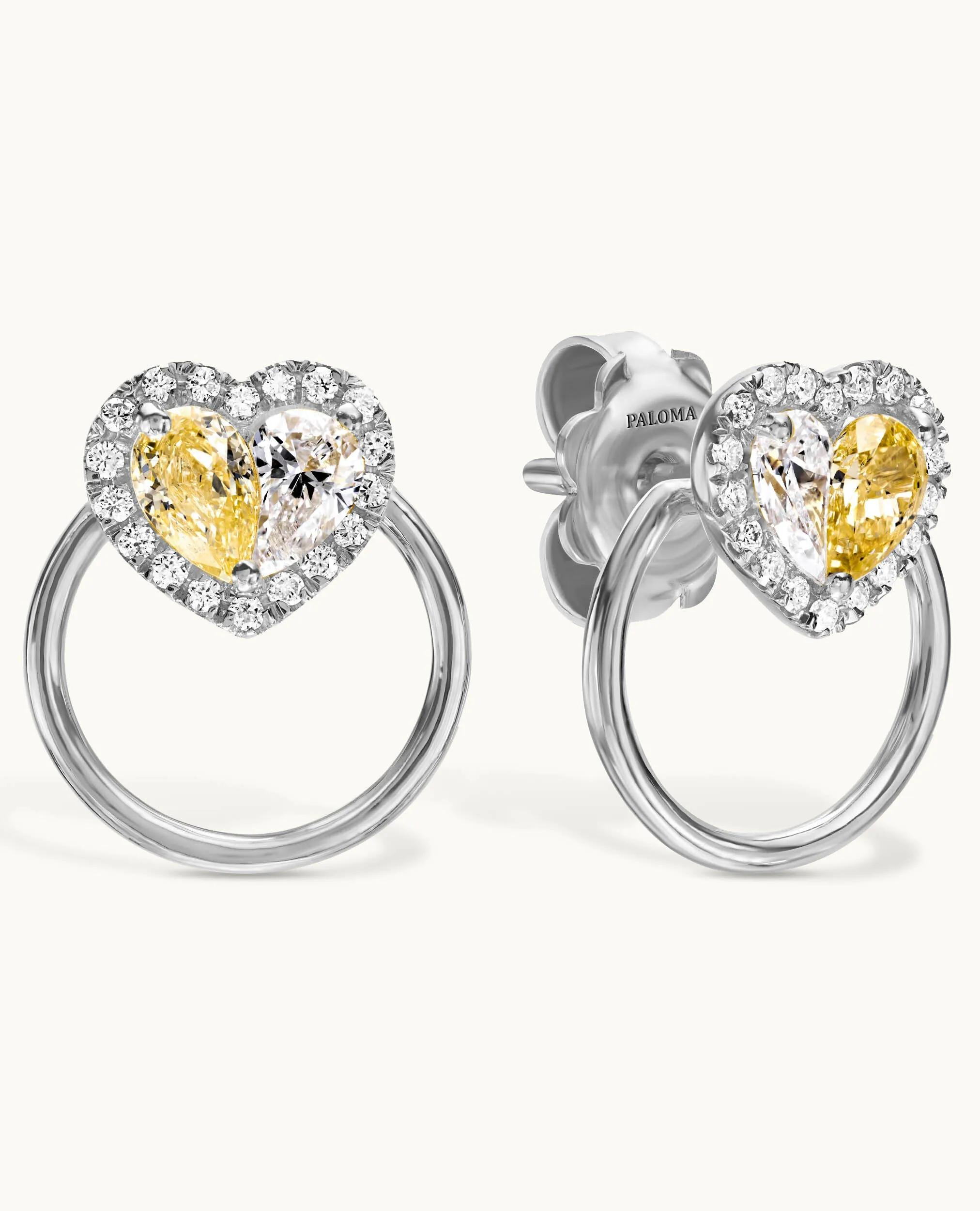 Paloma Heart 2-in-1 Stud Earrings
