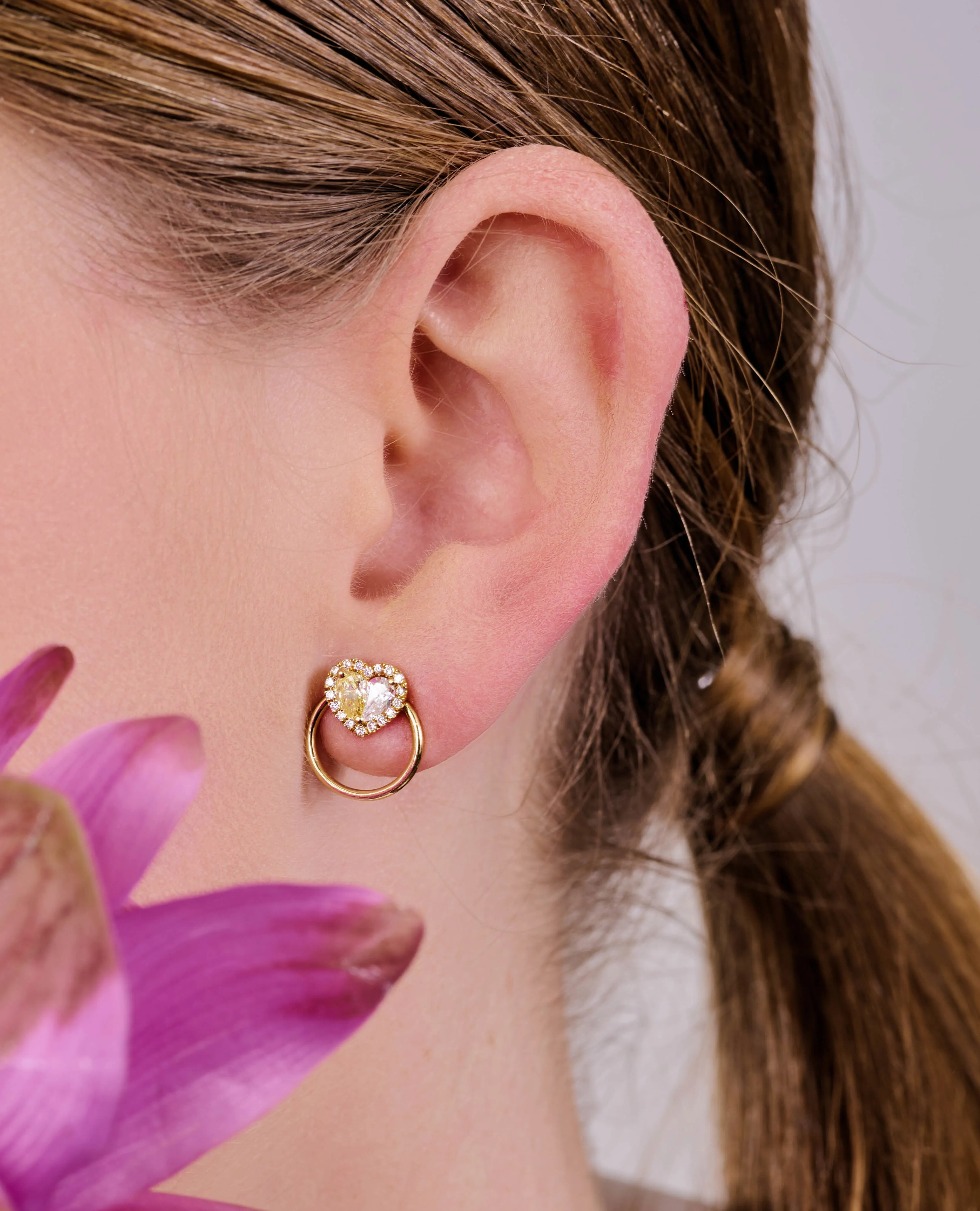 Paloma Heart 2-in-1 Stud Earrings