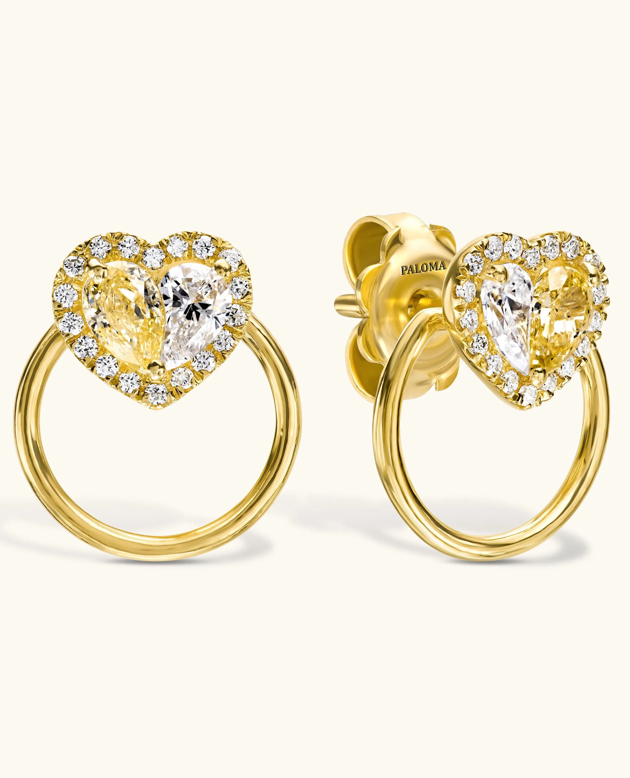 Paloma Heart 2-in-1 Stud Earrings