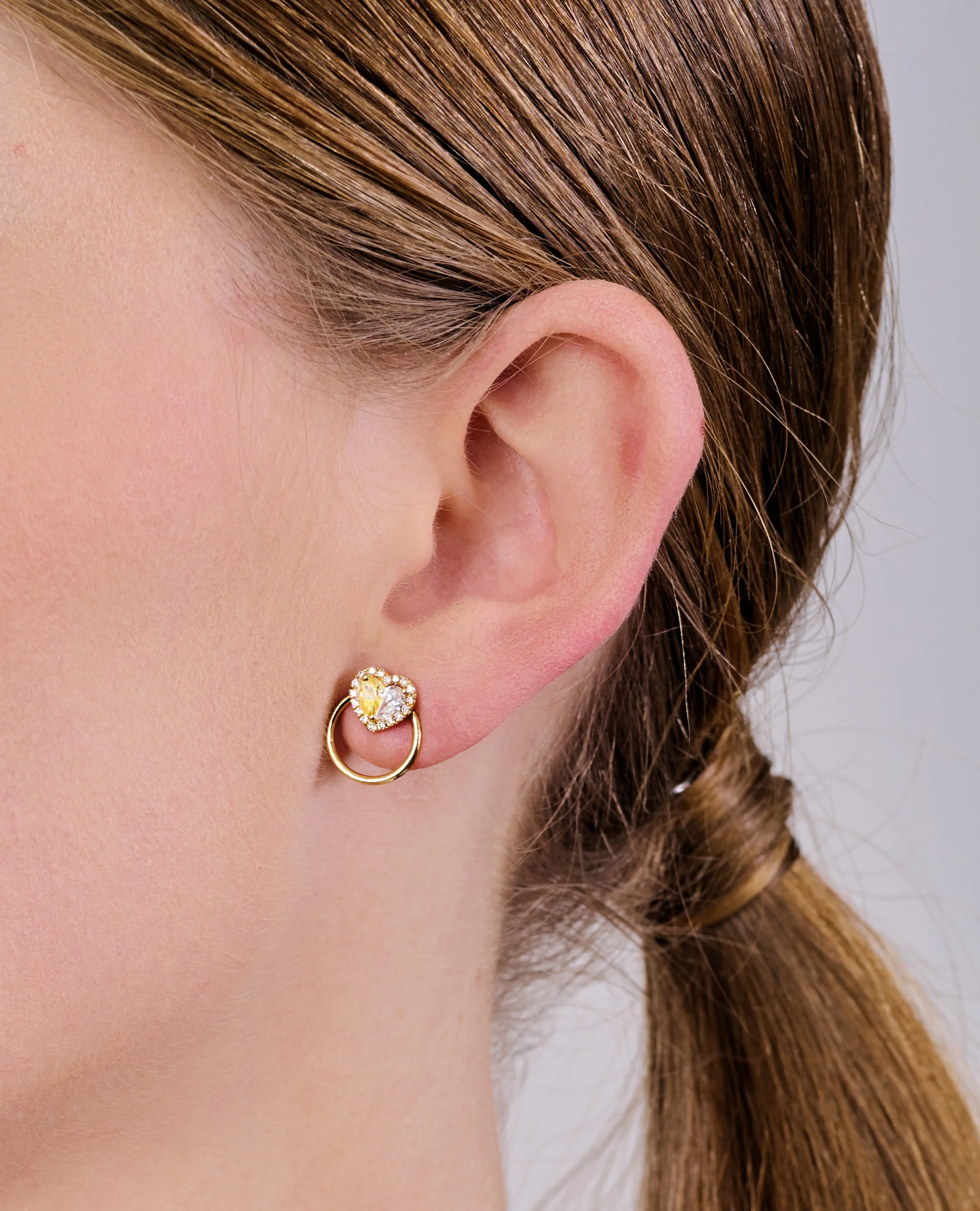 Paloma Heart 2-in-1 Stud Earrings