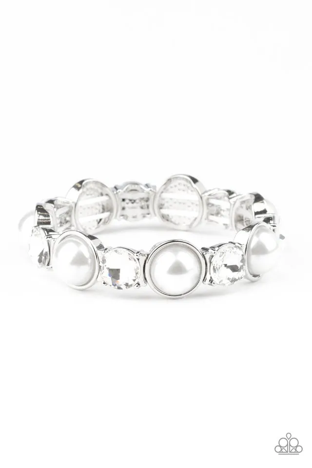 Paparazzi Bracelet ~ Elegant Entertainment - White