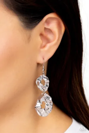 Paparazzi Earring ~ Gallery Gravitas - Silver