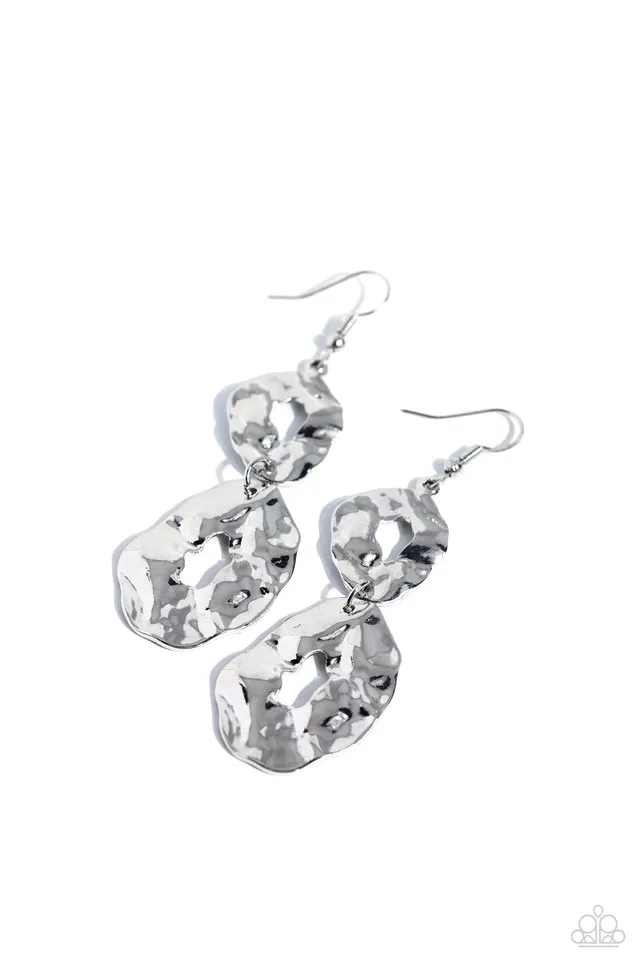 Paparazzi Earring ~ Gallery Gravitas - Silver