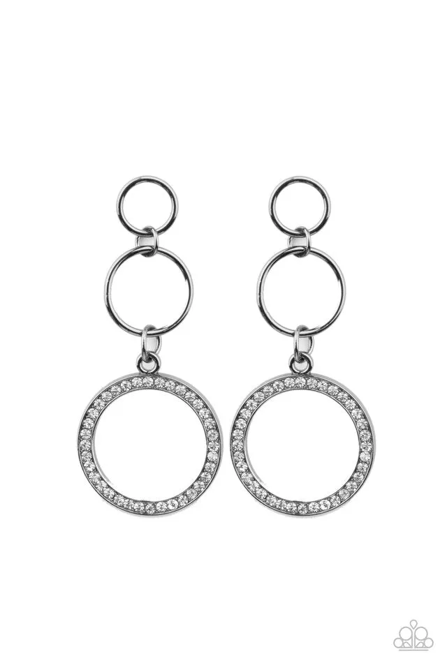 Paparazzi Earring ~ Rule-Breaking Radiance - Black