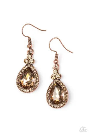 Paparazzi Earring ~ Self-Made Millionaire - Copper