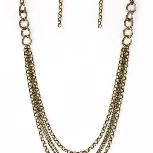 Paparazzi Necklace ~ Mechanical Mayhem - Brass