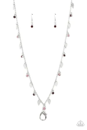 Paparazzi Necklace ~ Sharp-Edged Shimmer - Purple