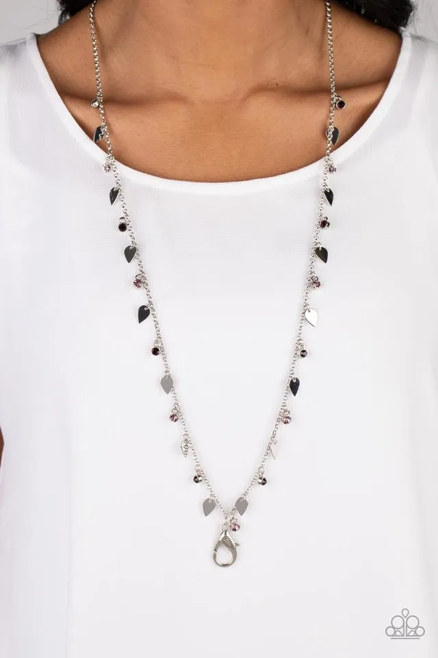 Paparazzi Necklace ~ Sharp-Edged Shimmer - Purple