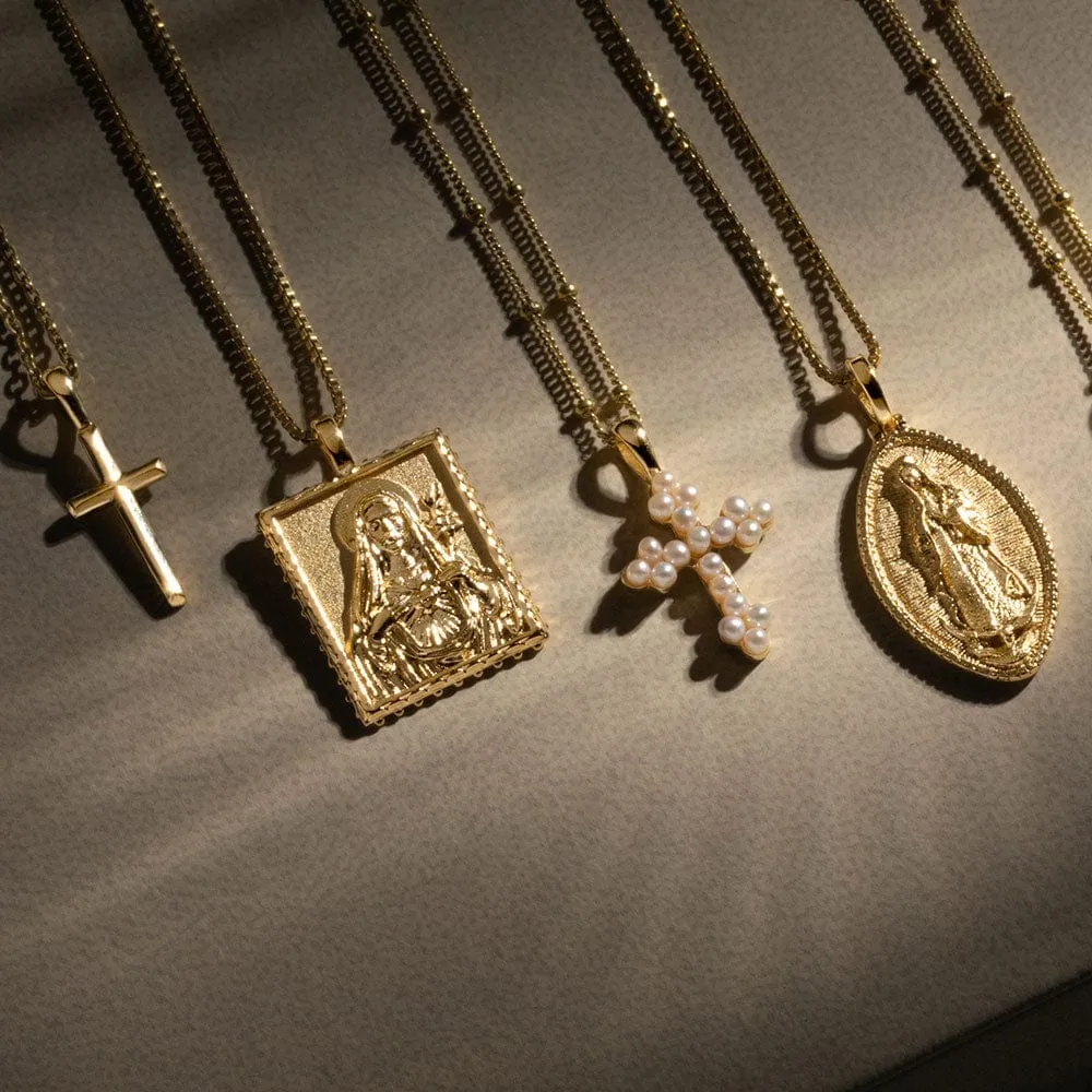 Pearl Cross Necklace