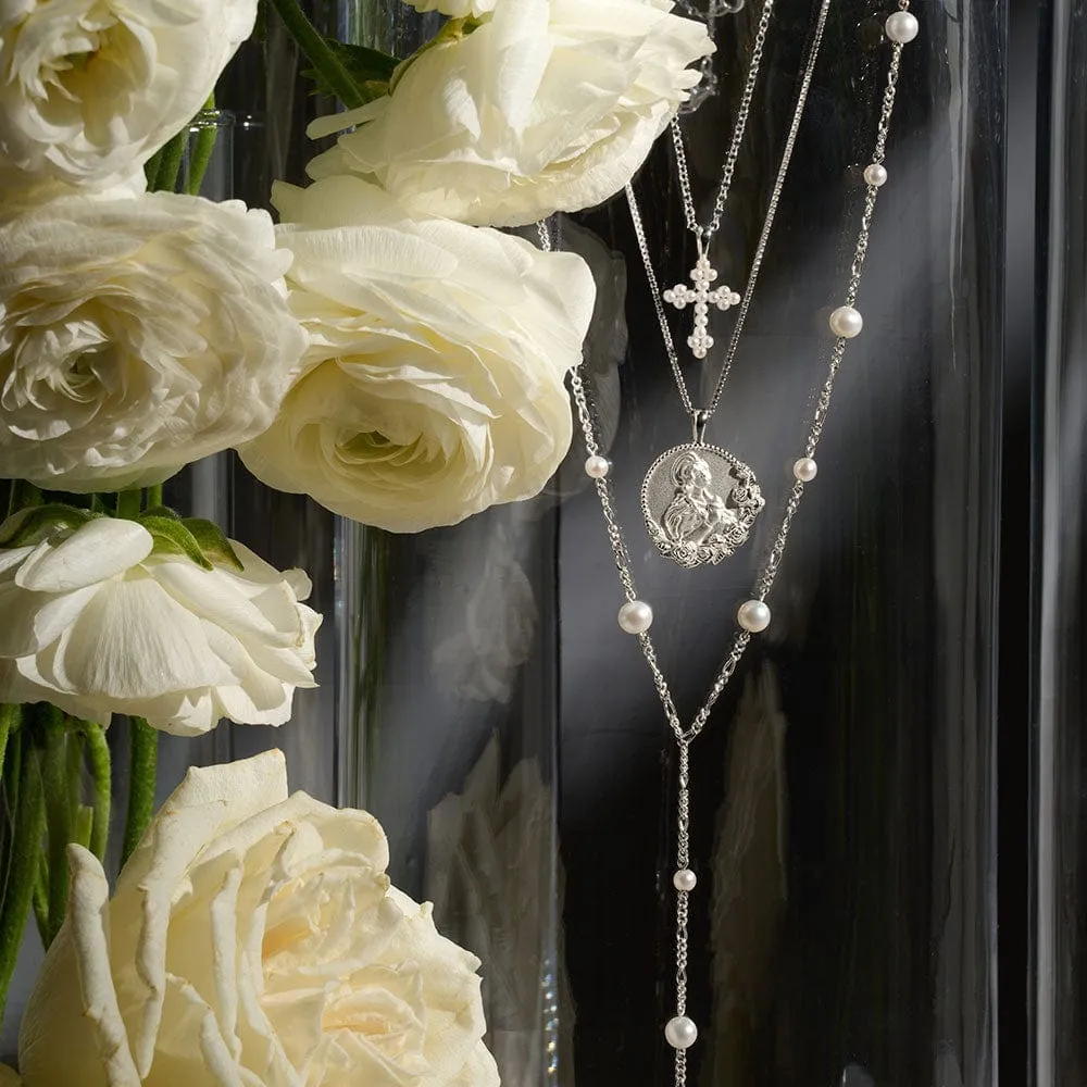 Pearl Cross Necklace