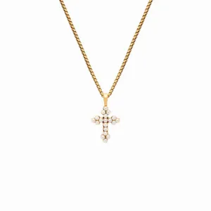 Pearl Cross Necklace