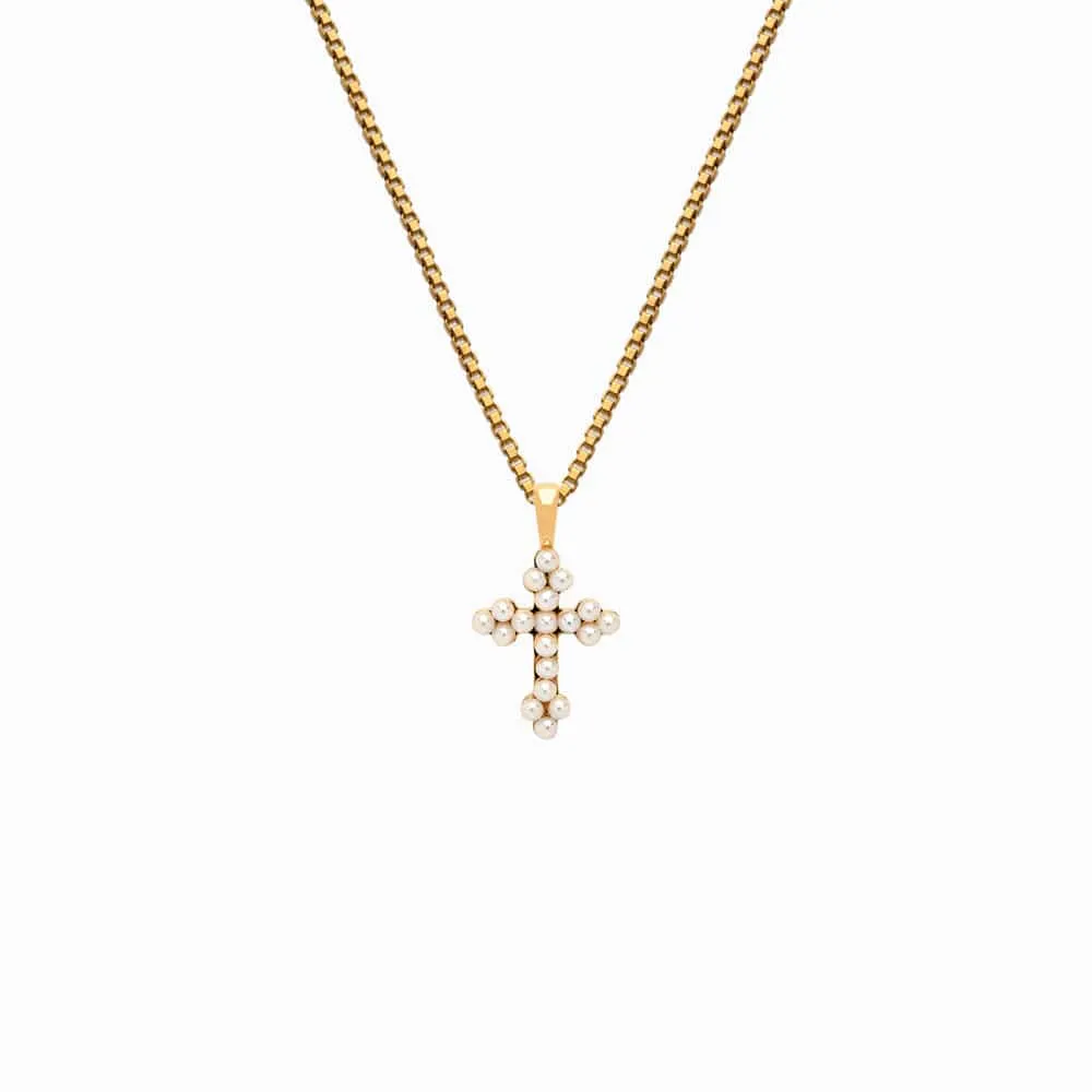 Pearl Cross Necklace
