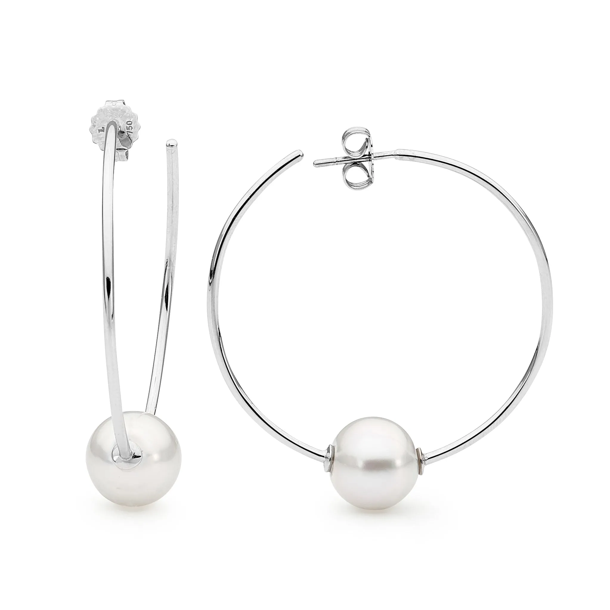 Pearl Hoop Earrings