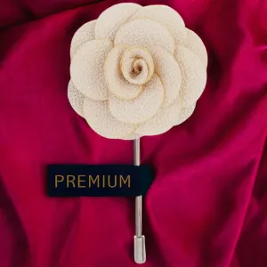 Peluche Brawny Delicacy Beige Brooch Lapel Pin