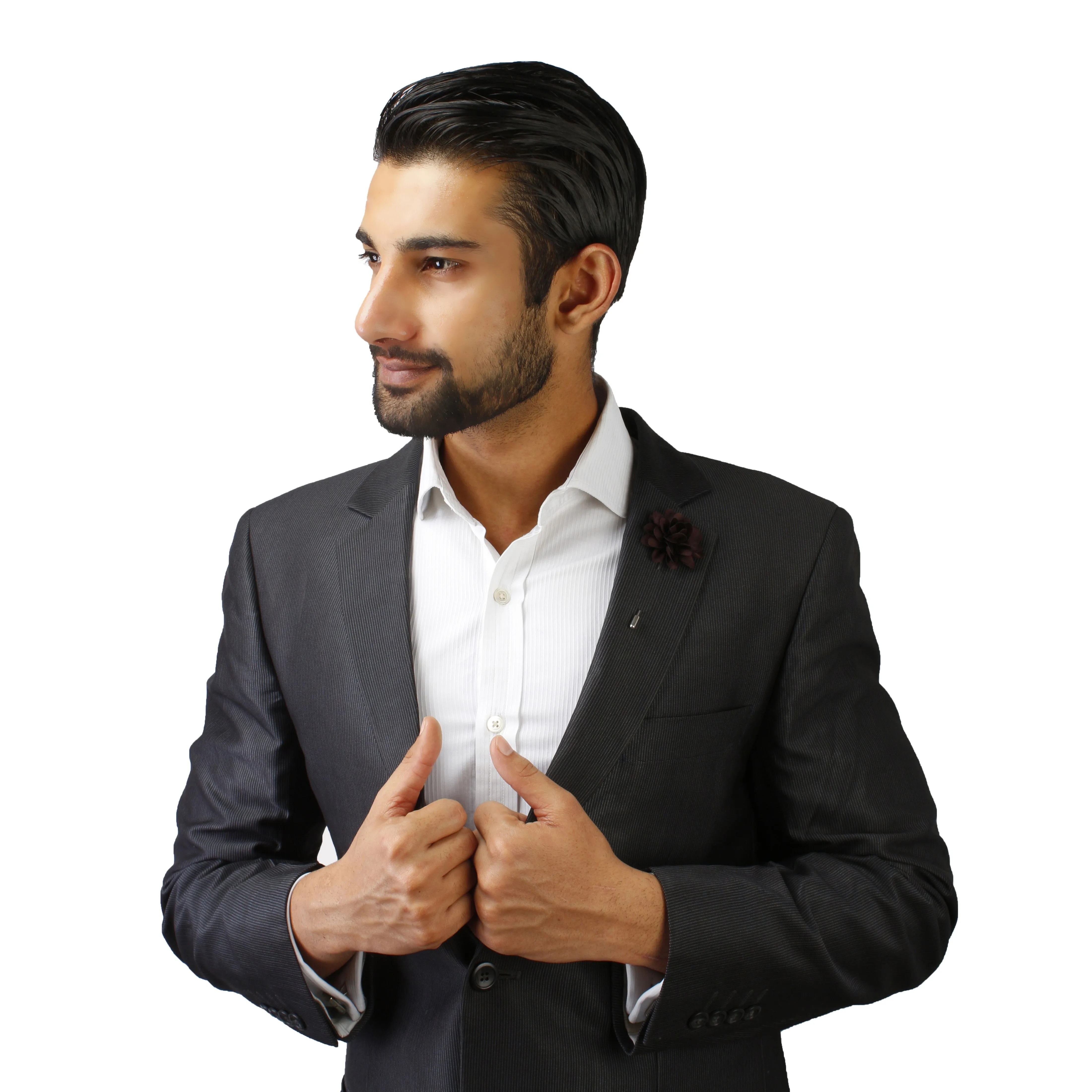 Peluche Elron Petals Dark Brown Brooch Lapel Pin
