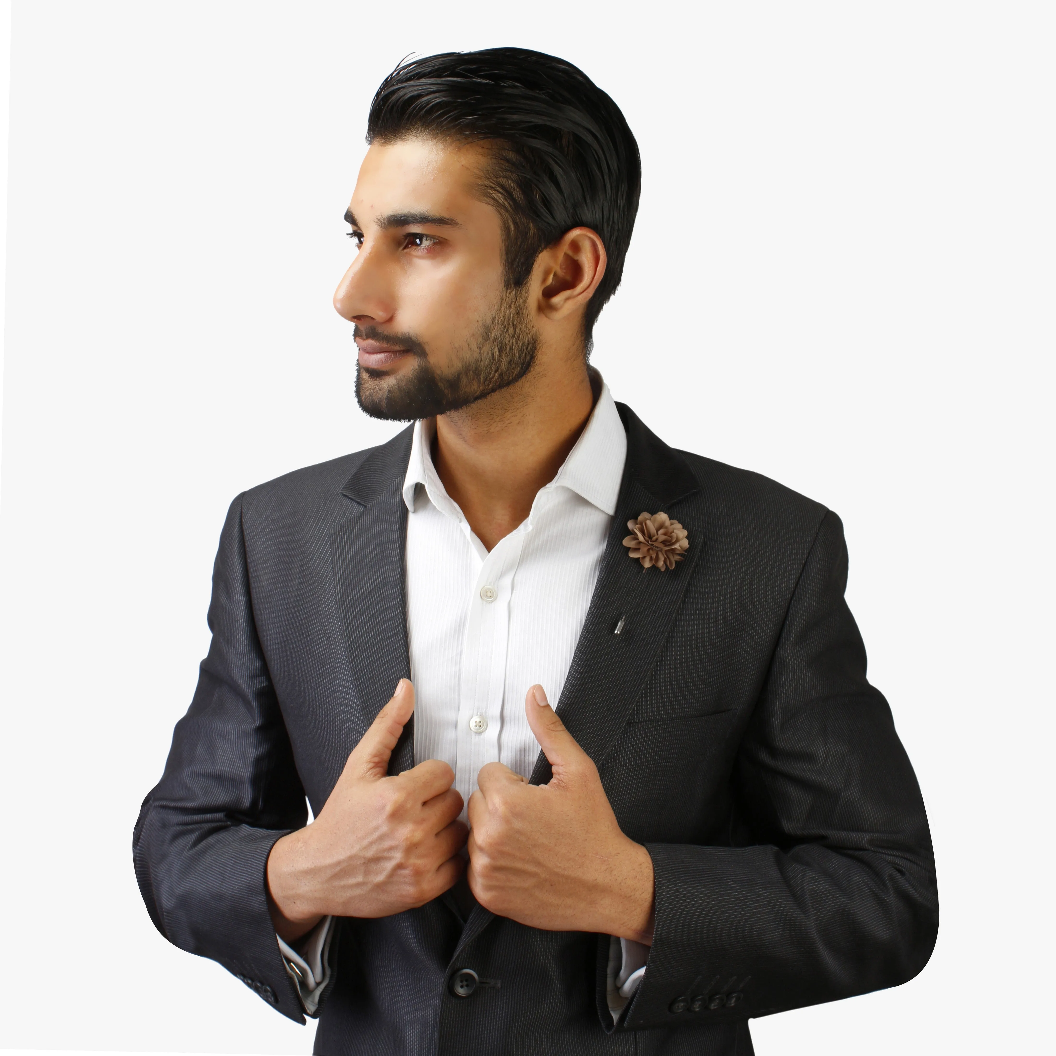 Peluche Elron Petals Light Brown Brooch Lapel Pin