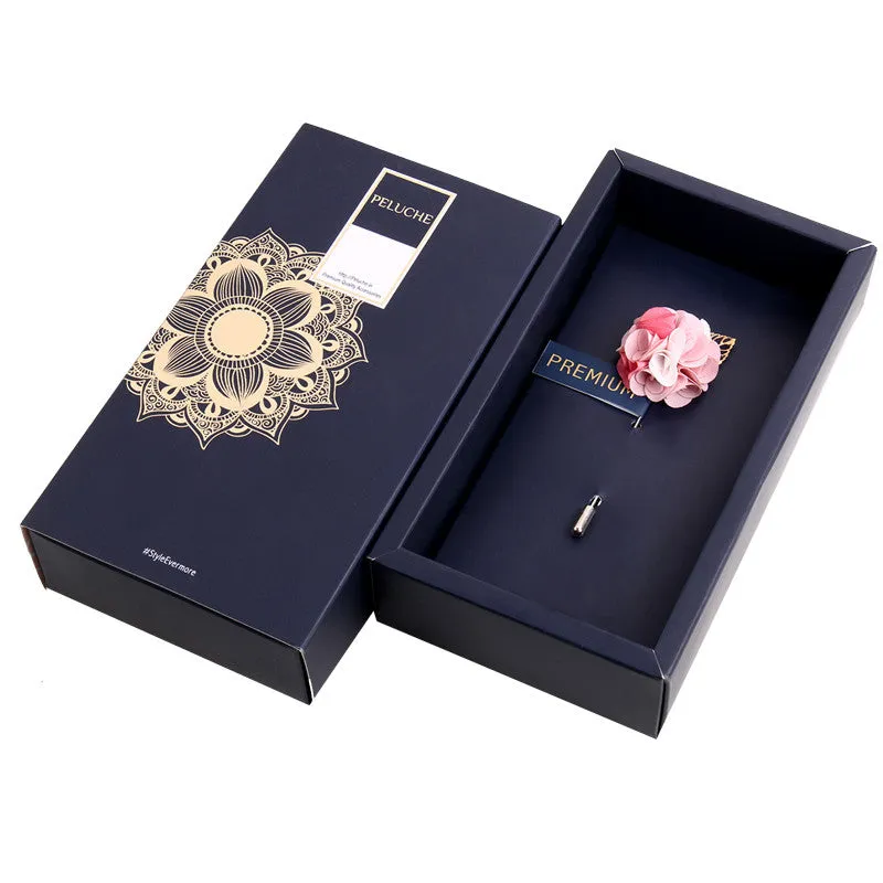 Peluche Exotic Delight White and Pink Brooch