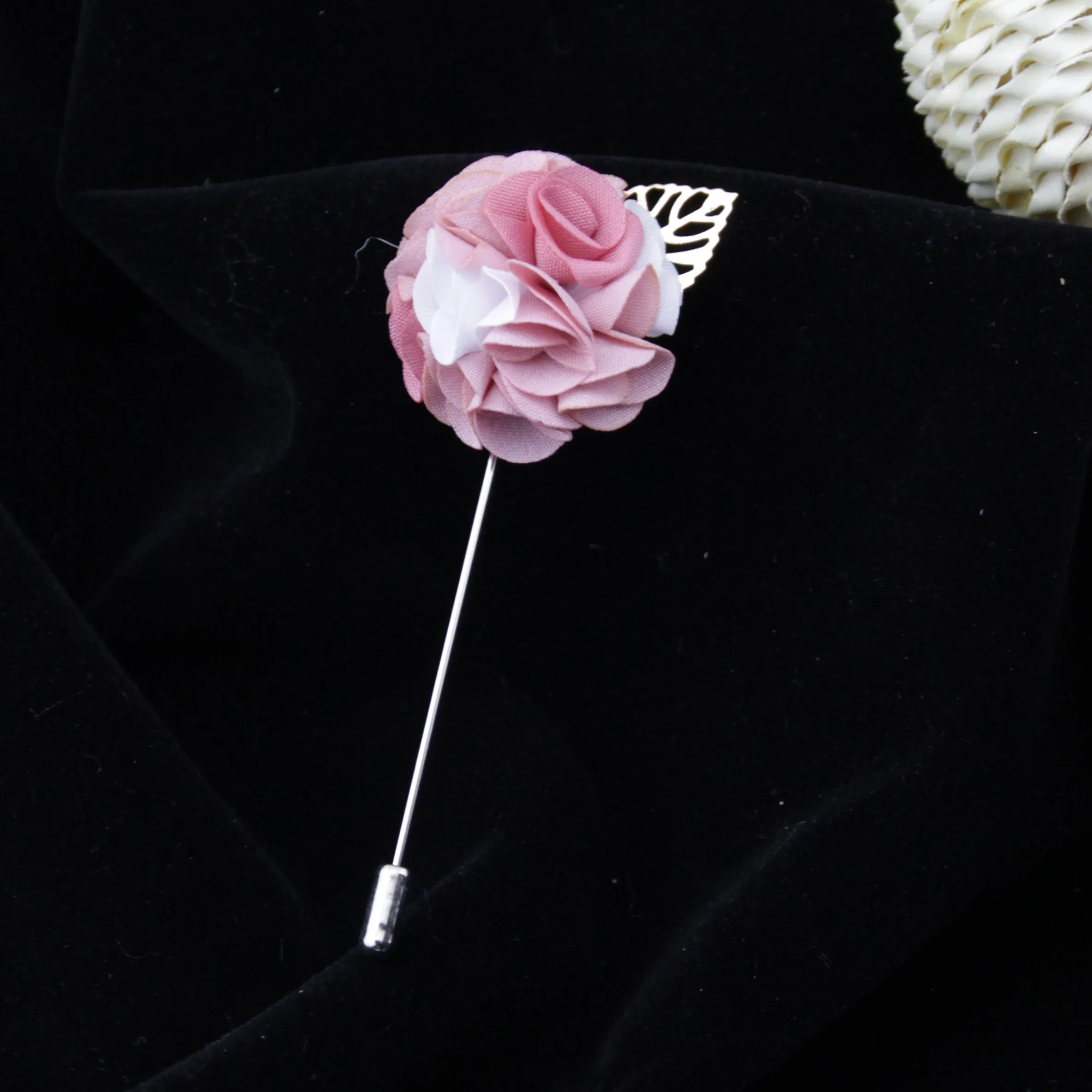 Peluche Exotic Delight White and Pink Brooch