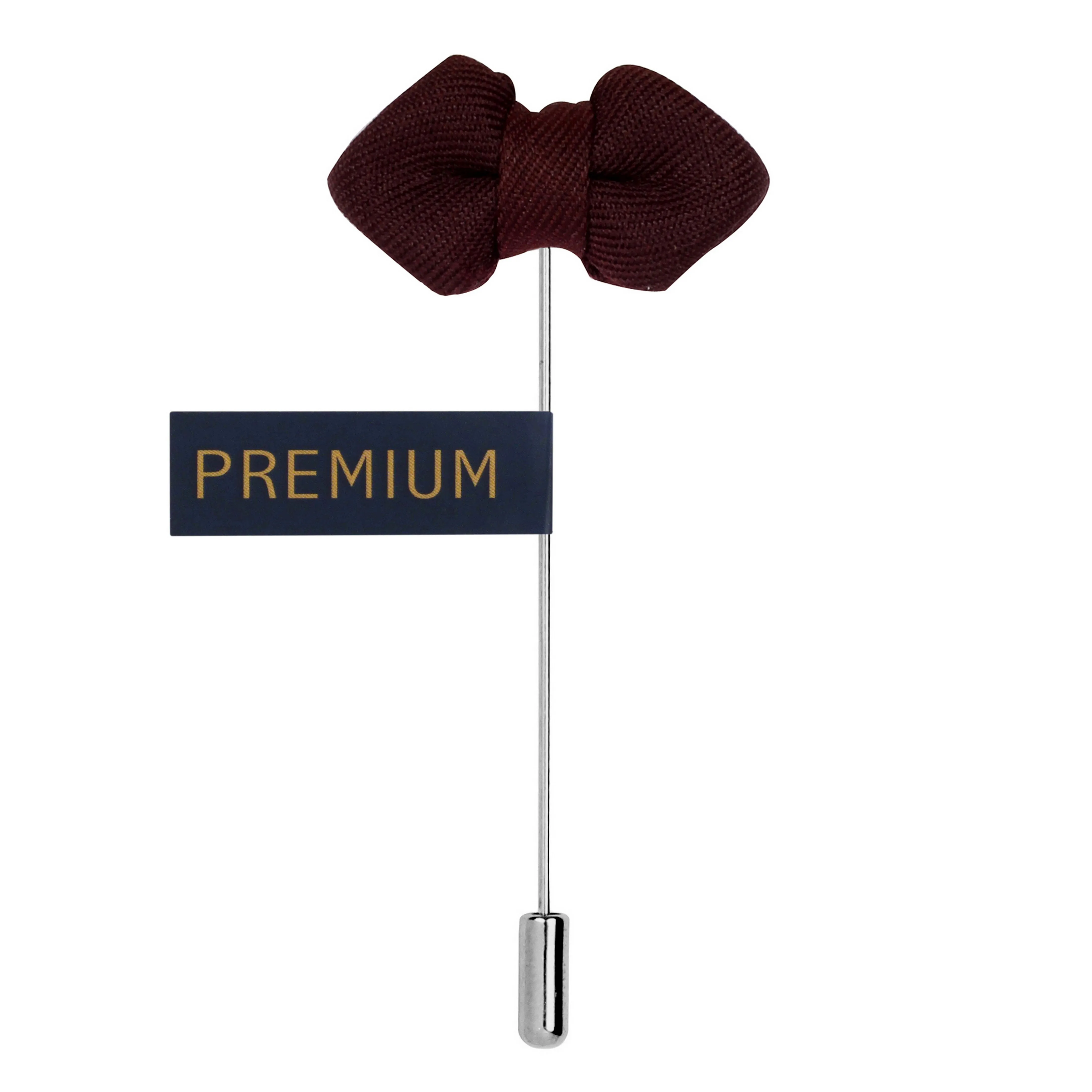 Peluche Mini Bow Brown Brooch Lapel Pin